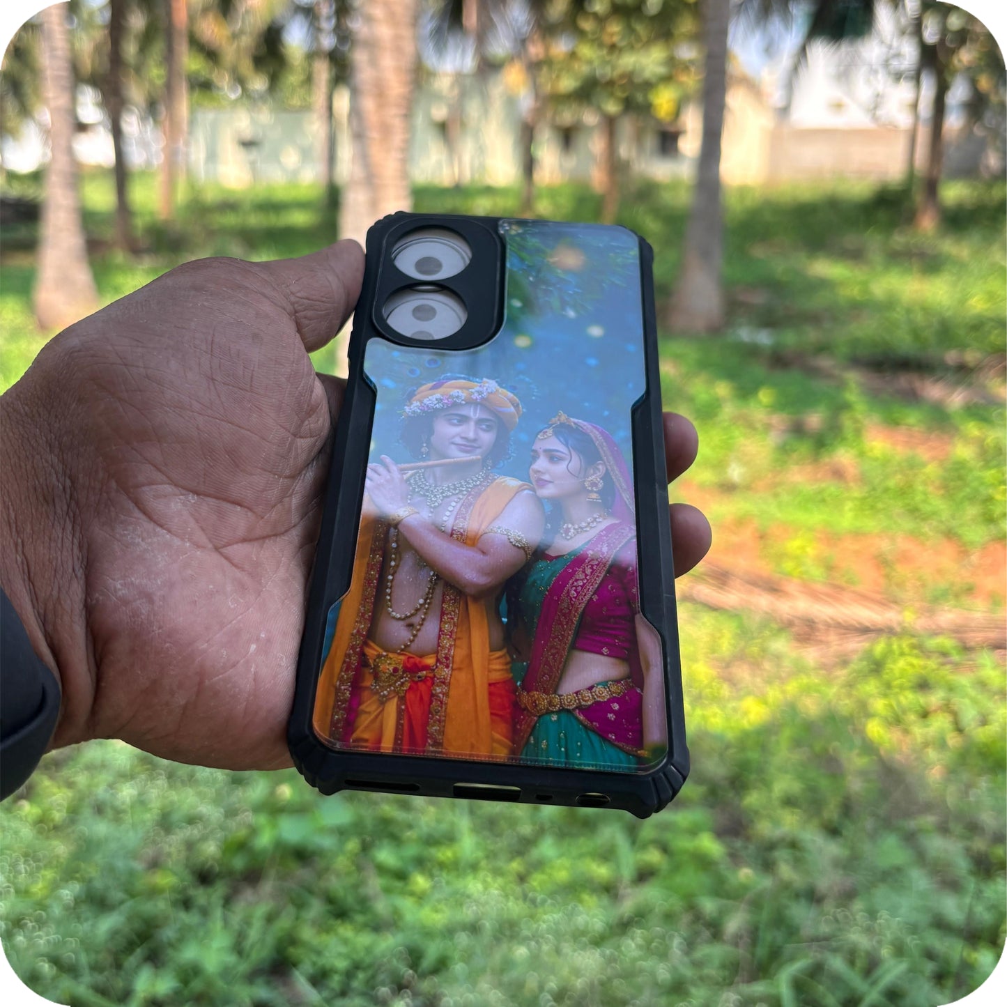 Krishnar and Radhai premium acrylic case