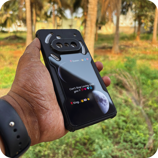 Acrylic Moon Case with 2 Name & 1 Lovely Quote Style #2