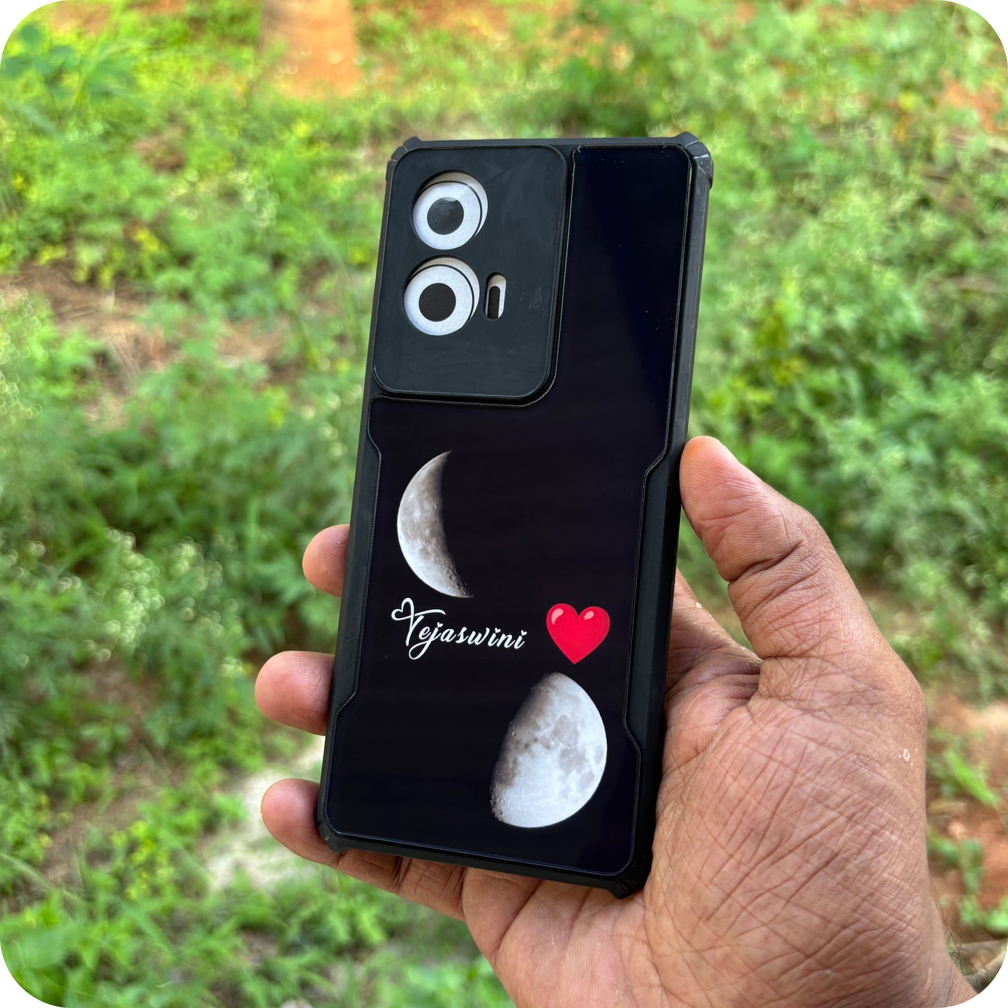 Acrylic Moon Case 1 text in 2 Moons