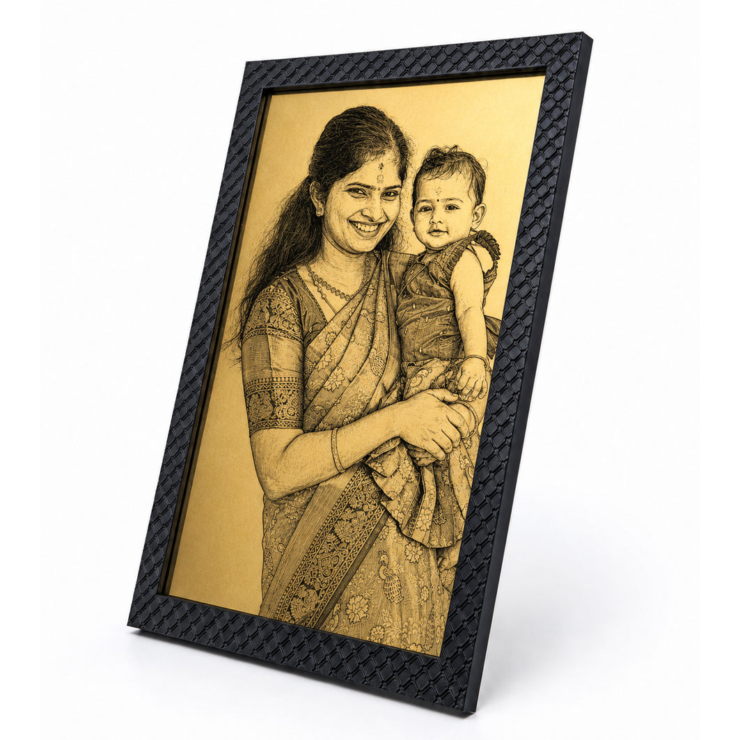 ✨ Golden Memories Engraved Photo Frame ✨