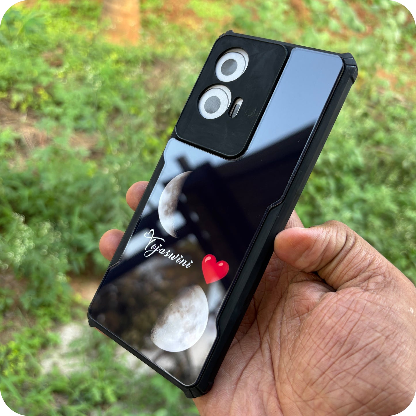 Acrylic Moon Case 1 text in 2 Moons