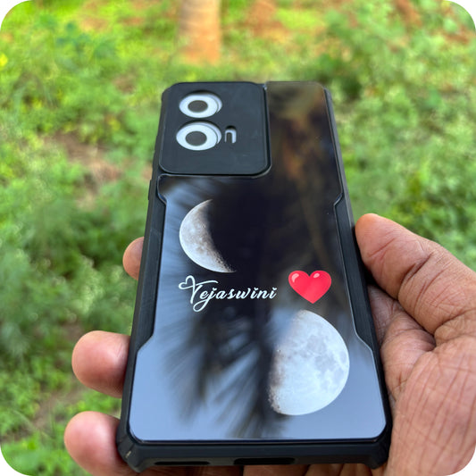 Acrylic Moon Case 1 text in 2 Moons